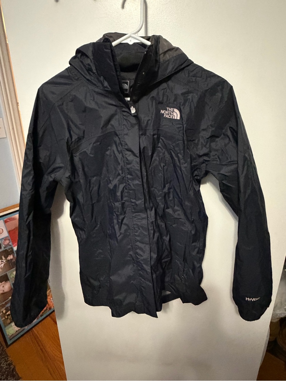 The North Face Black Hooded Rain Jacket